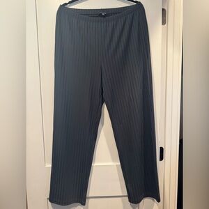 Eileen Fisher Ribbed Wide Leg Ankle Pants size Large